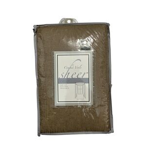 Crushed Voile Sheer 6 Yard Window Scarf 55x216 Tan Bed Bath & Beyond NEW